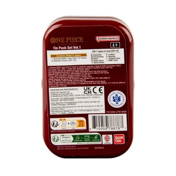 One Piece Trading Card Game: Tin Pack Set Volume 1