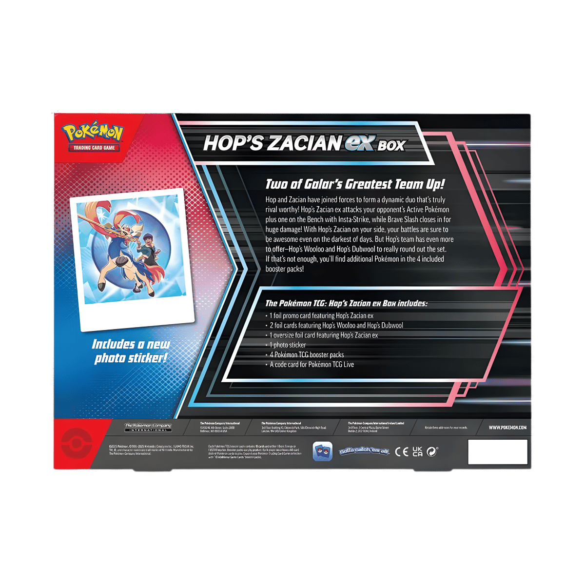 Pokémon TCG Hop’s Zacian ex Box | Zacian ex Collection Box