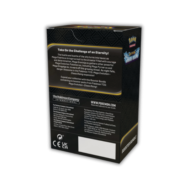 Booster Bundle Chaos Rising Back of Pokémon Mega Evolution Chaos Rising Booster Bundle