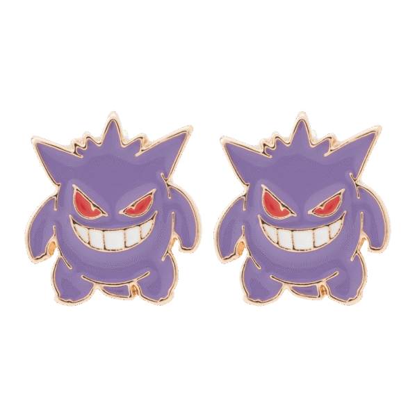 2-4-1.png Pokemon Center Original Face Earrings - Pierced Earrings #43 Gengar