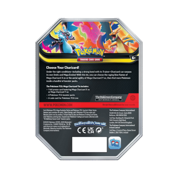 Pokémon - Trading Card Game: Mega Charizard X Tin
