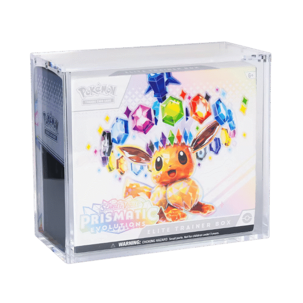 Acrylic Display Case English Pokemon Elite Trainer Box with magnetic Lid - Round corners
