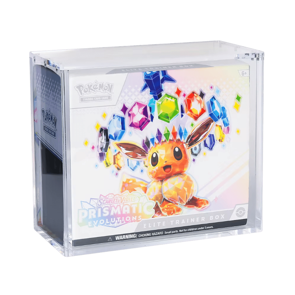 Acrylic Display Case English Pokemon Elite Trainer Box with magnetic Lid - Round corners